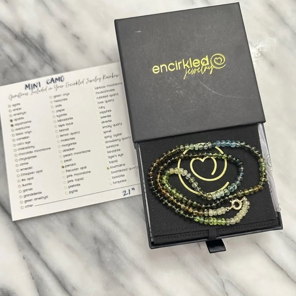 Encirkled Jewelry Mini Camo Gemstone and 14k Necklace 21 in - Picture 9 of 9